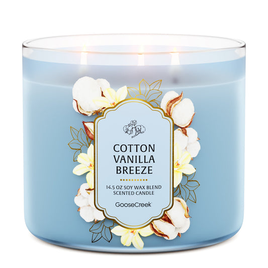 Cotton Vanilla Breeze 3-Wick Candle
